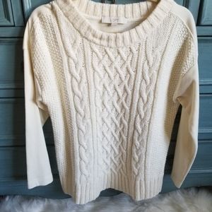 LOFT CABLE KNIT SWEATER